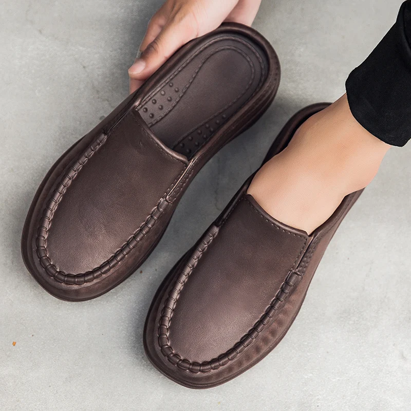 Men chef shoes casual loafers waterproof and oil-proof kitchen work slip-on men shoes outdoor non-slip beach slippers large size — view 4