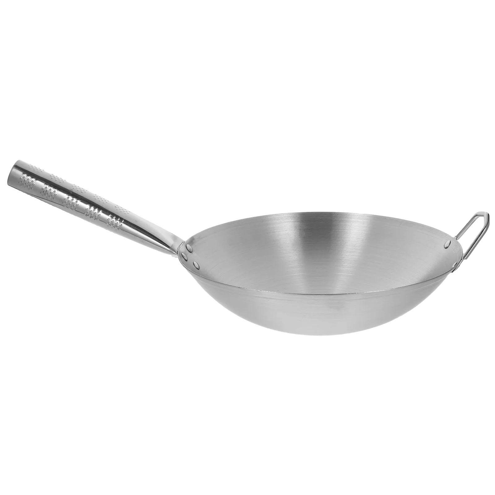 

Restaurant Frying Pan Traditional Wok No Coating Wok Stainless Steel Wok No-stick Pan Household Frying Pan No Coating Frying Pan