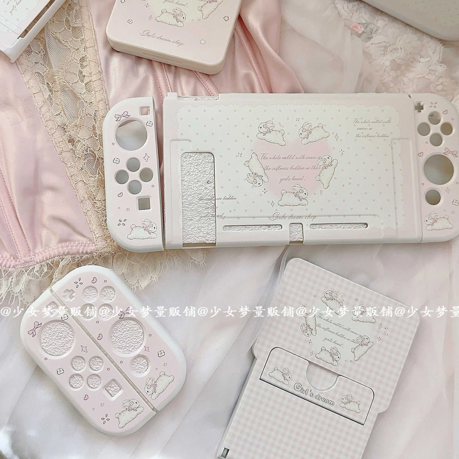 Charming Ins Style Rabbit Protective Cover - Durable Split Hard Case