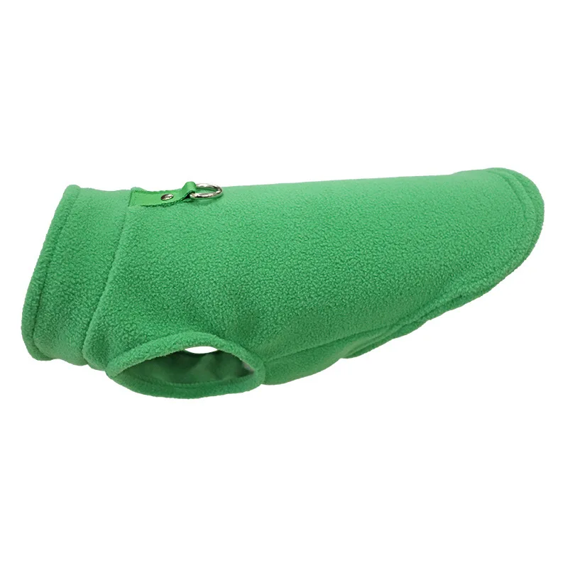 Warm Fleece Dogs Clothes Pet Dog Jacket Vest With D-Ring thumbnail 7