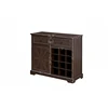 Farmhouse Buffet Cabinet with Storage Sideboard with 2 Drawers, Wine Bar Cabinet with Removable Wine Racks ,Espresso 6