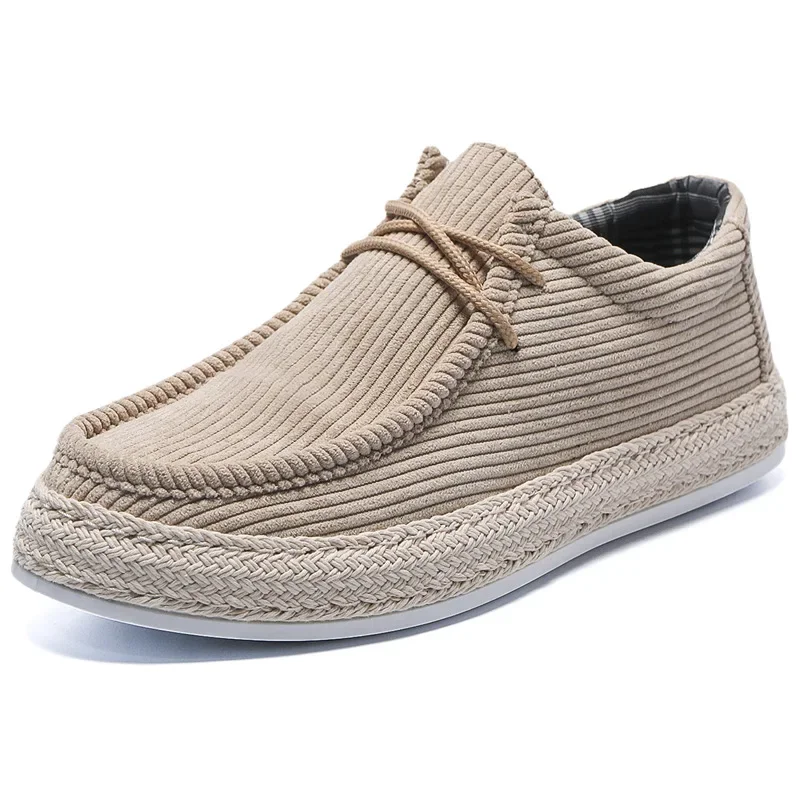 Mens Slip on Casual Shoes Comfortable Canvas Sneakers Mens Boat Shoes Dude Leisure Breathable Driving Moccasins