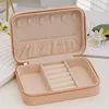 Boîte de rangement portable pour bijoux, organiseur de voyage, étui à bijoux en cuir, rangement pour boucles d'oreilles, colliers, bagues, présentoir à bijoux