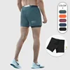 2 in 1 Marathon Running Shorts Quick Dry Long Distance Running Training Tights Sports Women Men Gym Summer Lining With Waist bag 2