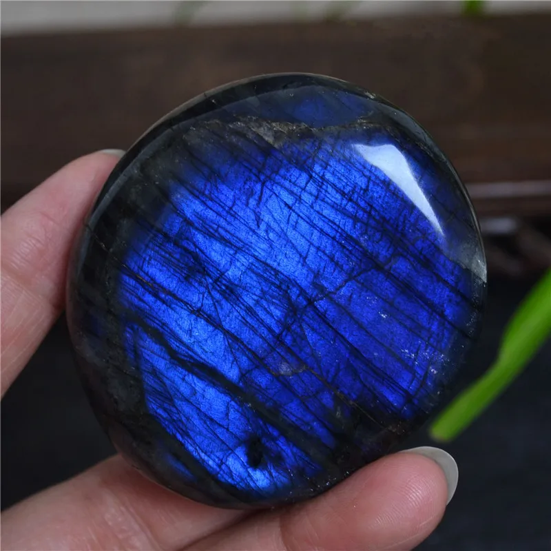 AAA 80-300G Natural Yellow Rainbow Labradorite Crystal Healing Madagascar 3