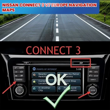 2022/23 Per Nissan JUKE /QASHQAI / JUKEX-T Navigazione Connect 3 V7 Scheda SD GPS Scheda SD Mappa di Navigazione Satellitare SD