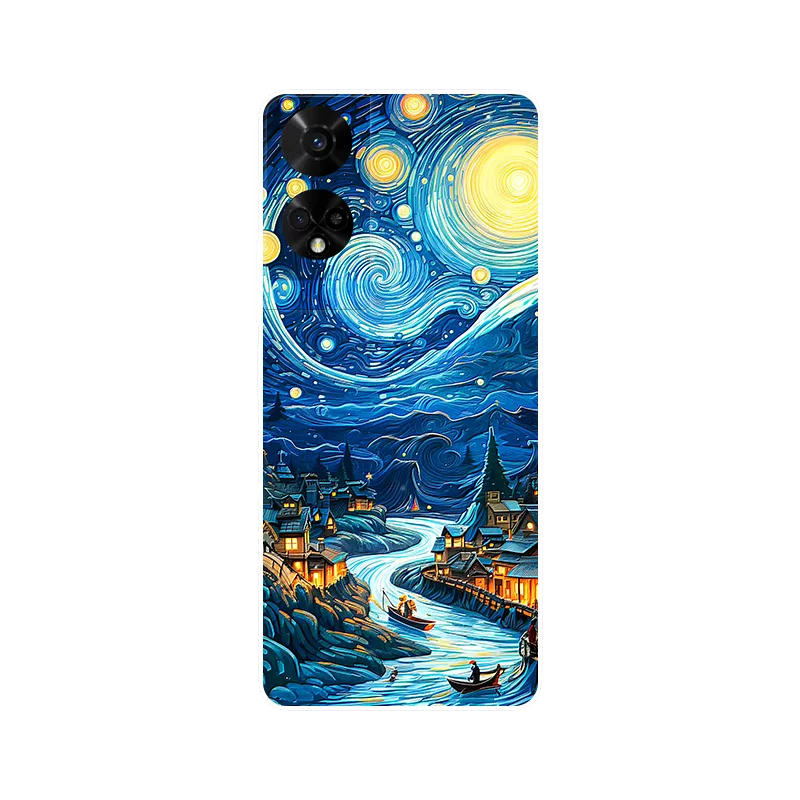 Floral Wolf Soft Silicone Shockproof Phone Cover