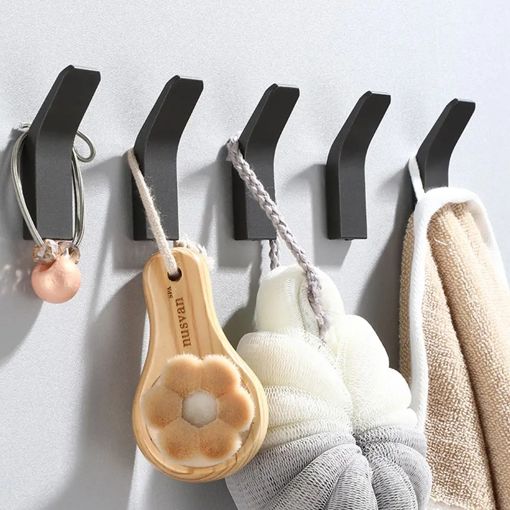 

2PCs Black Livingroom Kitchen Accessories Robe Hook Towel Hook Black Hook Coat Hook