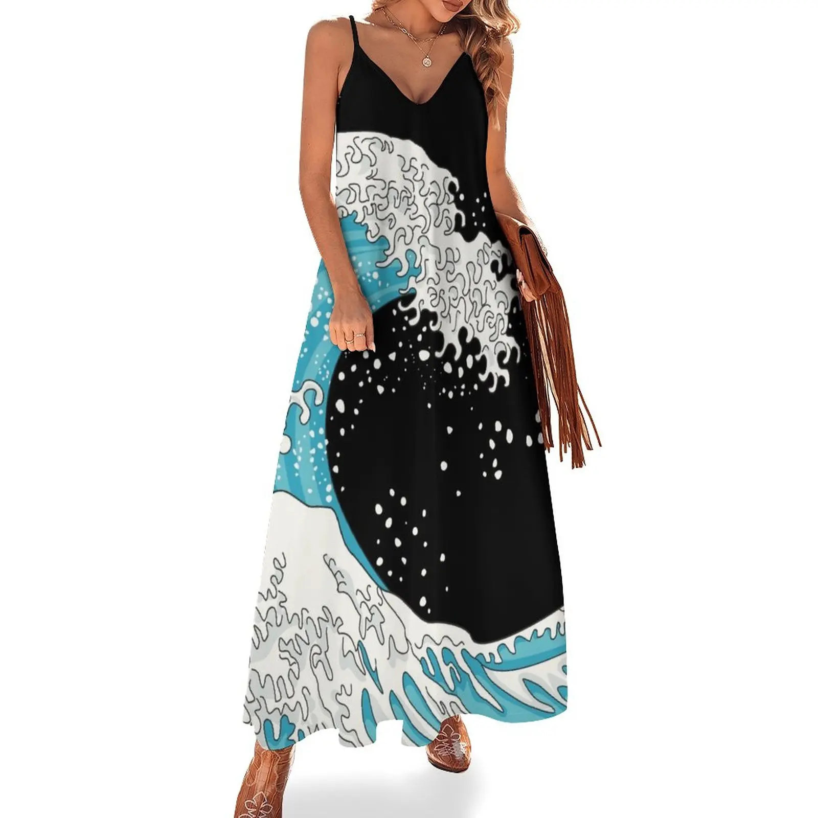 

New Kanagawa Wave Sleeveless Dress Dress for girls evening dresses luxury 2023