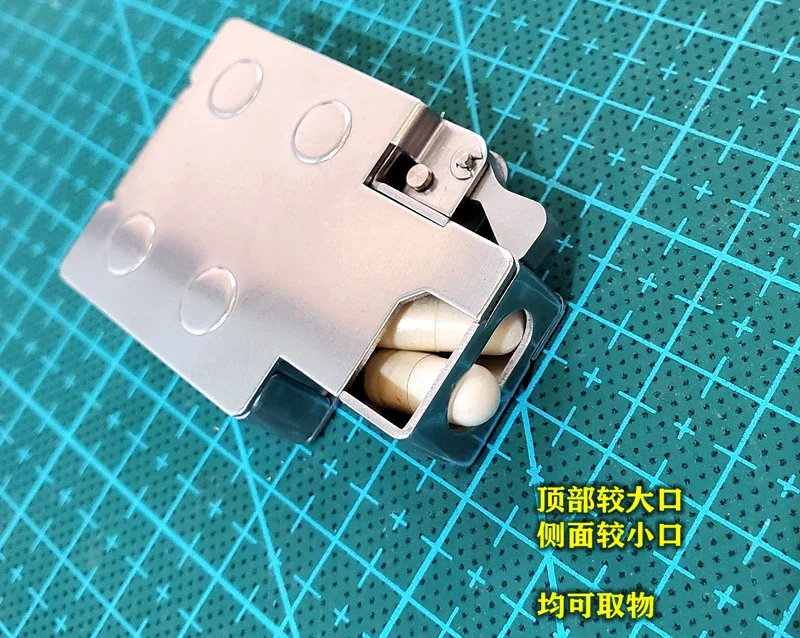 EDC Stainless Steel Insert Portable Candy Chewing Gun Medicine Box Storage Multifunction EDC Tools