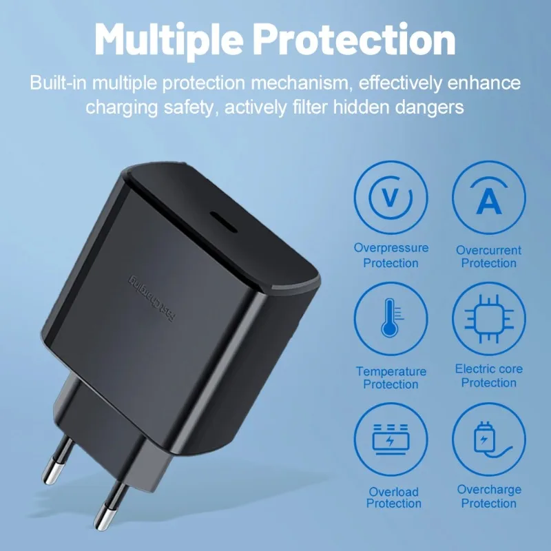 45W PD 3.0 Fast Wall Charger for Samsung Galax -USB-C Power Delivery with Quick Charge 4.0,Compact Travel Plug for S24/Note