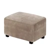 Square Footstool Cover Stretch silver fox Cover Sofa Footrest Stool Slipcover for Living Room Furniture Protector Case 5