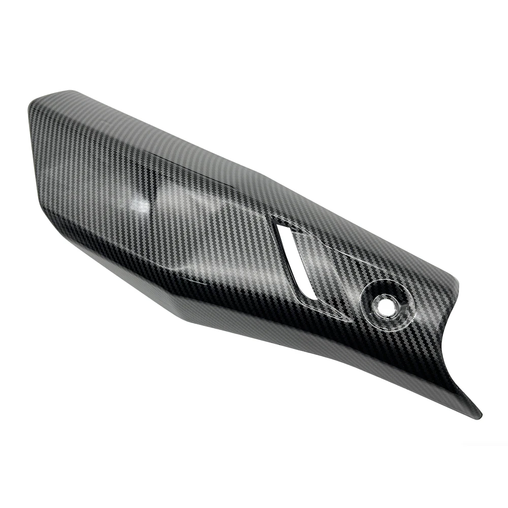 혼다 XADV 750 ADV750 2017-2024 배기 파이프 커버, 카본 파이버 스타일 내열 머플러 보호대 페어링 부품