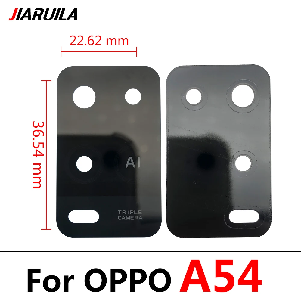 스티커 포함 후면 유리 카메라 렌즈, OPPO A16 A52 A53 A54 A74 A93 A57 A4G A77 A57E A73 5G A77S A56 A76, 100 개, 신제품