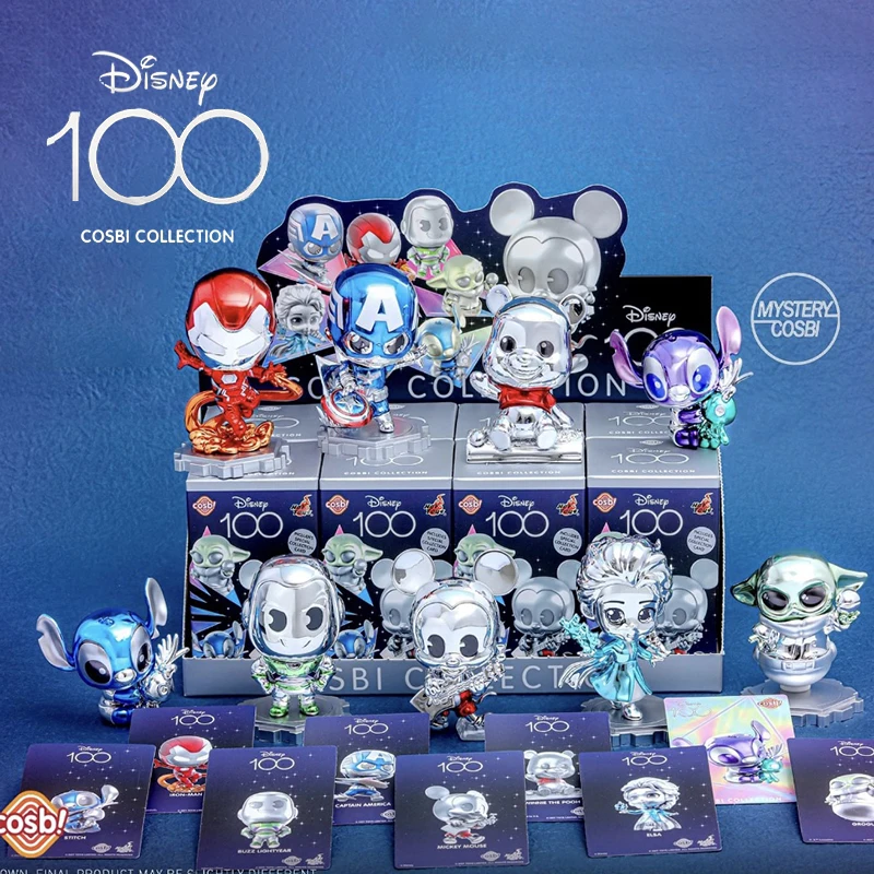 2024 New Disney 100Th Anniversary Classic Character Cosbi Series Placcatura Materiale Trend Toy Stitch Blind Box Toy Regalo Di Compleanno