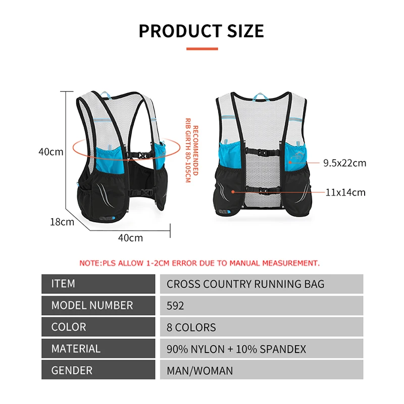 INOXTO Lightweight Running Backpack Moisturizing Hydration Vest Suitable for Bicycle Marathon Hiking ultra-light Portable Bag 5