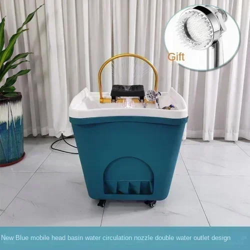 Head Treatment Fumigration Spa Machine Mobile Shampoo Basin Beauty Salon Ear Cleaning Water Circulation