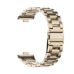 Stainless Steel Metal Watch Strap Bracelet Wristband Accessories for Huawei Fit 4 Pro (Light Gold)