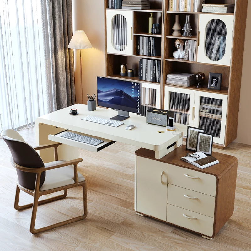 Bedroom Corner Office Desks Study Stretch Modern Simple Light Luxury Table Type Wood Office Desks Escritorios Furniture QF50OD brain power set office desks power driven go up and down domestic table type wood game office desks escritorios furniture qf50od