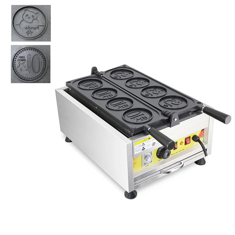 

Electric/Gas Waffle Maker Machine Waffle Machine Cartoon Panda Coin Commemorative Coin Baking Machine Snack Equipment 110V 220V