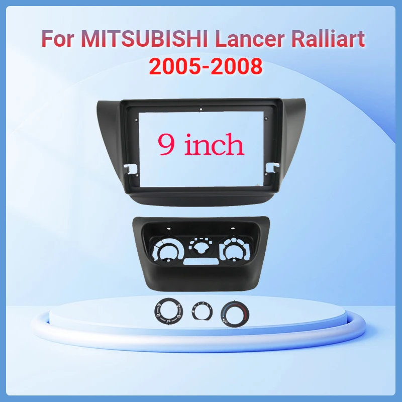 2 Din 9 Inch Car Radio Fascias For Mitsubishi Lancer Ralliart 20052008