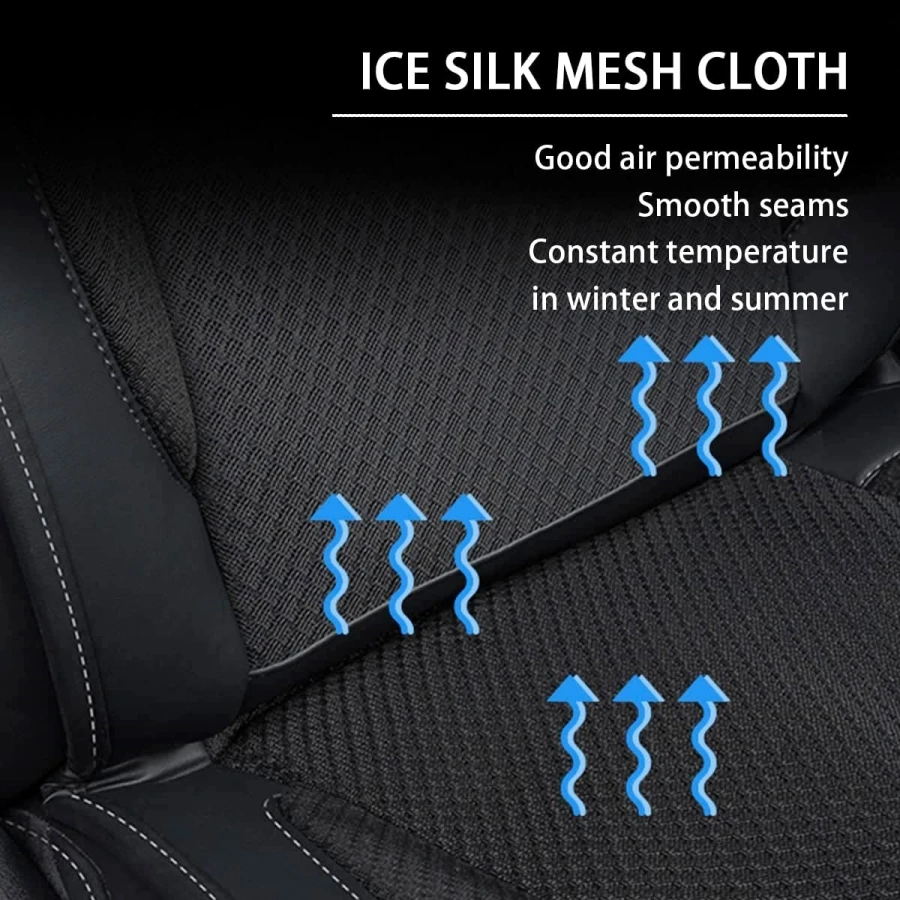 Car Seat Cushion, Ice Silk Cooling Pad, Breathable Summer Anti