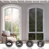 Window Film One Way Daytime Privacy Static Cling Sun Blocking Anti UV Reflective Window Tint for Home and Office, Black-Silver 5