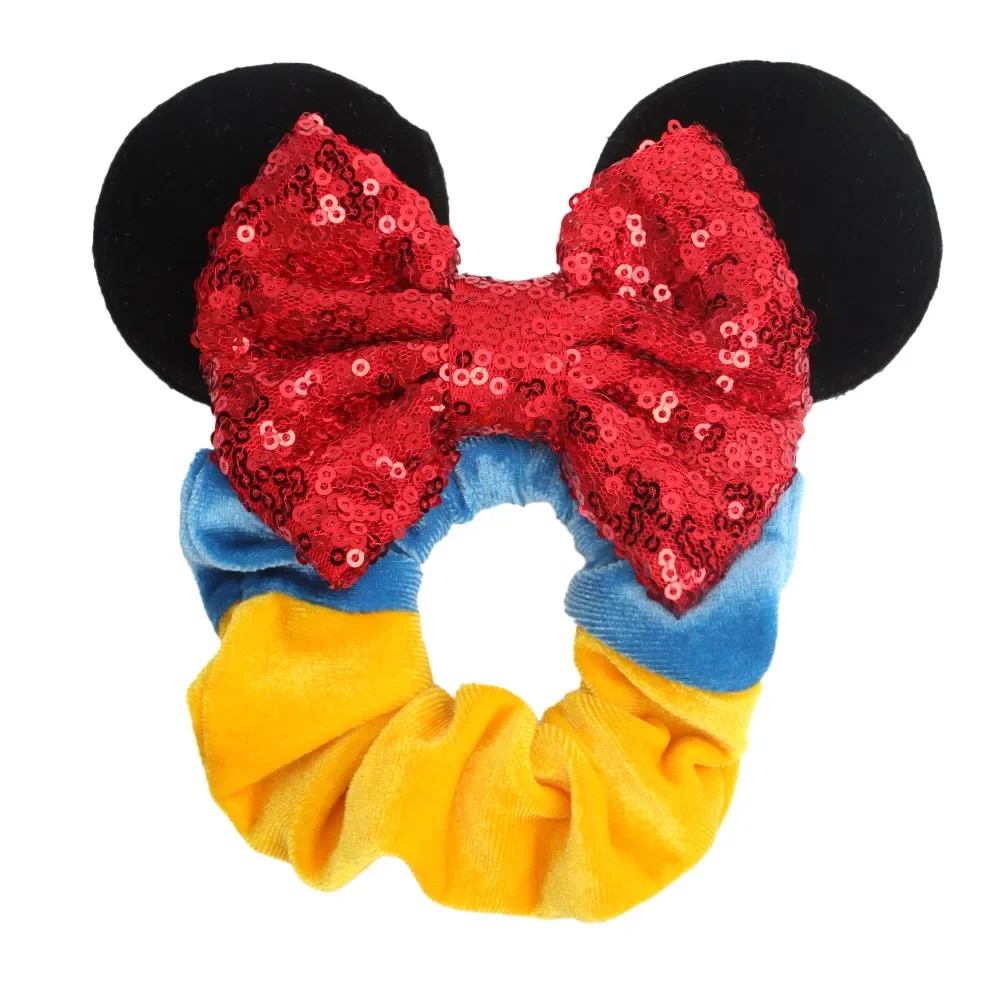 Disney Mickey Ears Bow Large Intestine Hairband Children's Theme Party Hair Accessory Cute Children's Hair Accessory