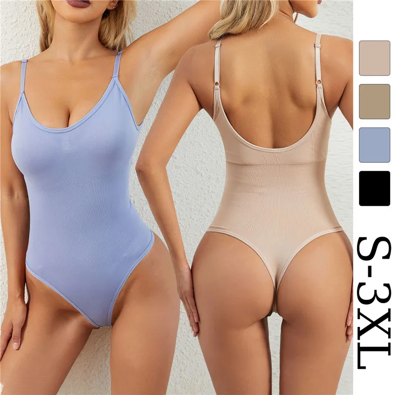 Backless Shapewear Sexy Lingerie Thong Bodysuit Push Up Bra Slimming Ladies Body  Shaper For Women Invisible Underwear Shapesuit - Shapers - AliExpress