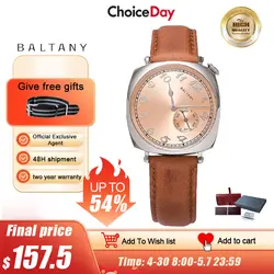 Baltany 1921 2024 New Men Automatic mechanical watch Sub-second Homage Watch Seagull ST1701 Stainless Steel Relogios Masculino
