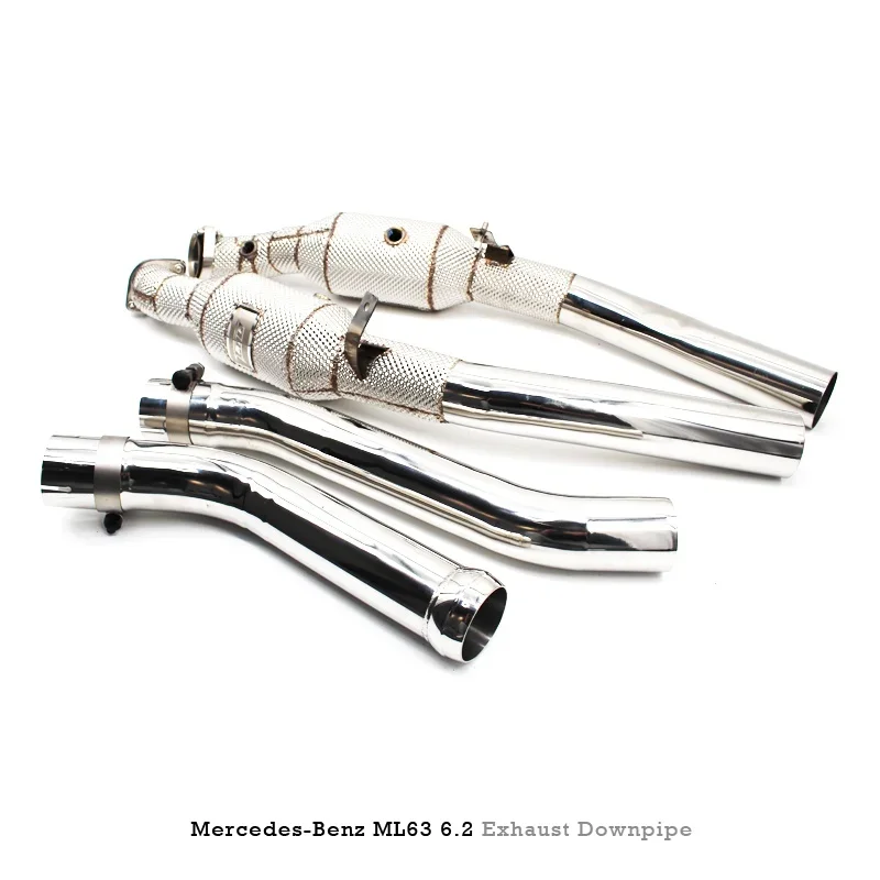 Head Section High flow Pipes branch downpipe Exhaust Pipe with catalyst For Mercedes-Benz ML63 AMG 6.2L
