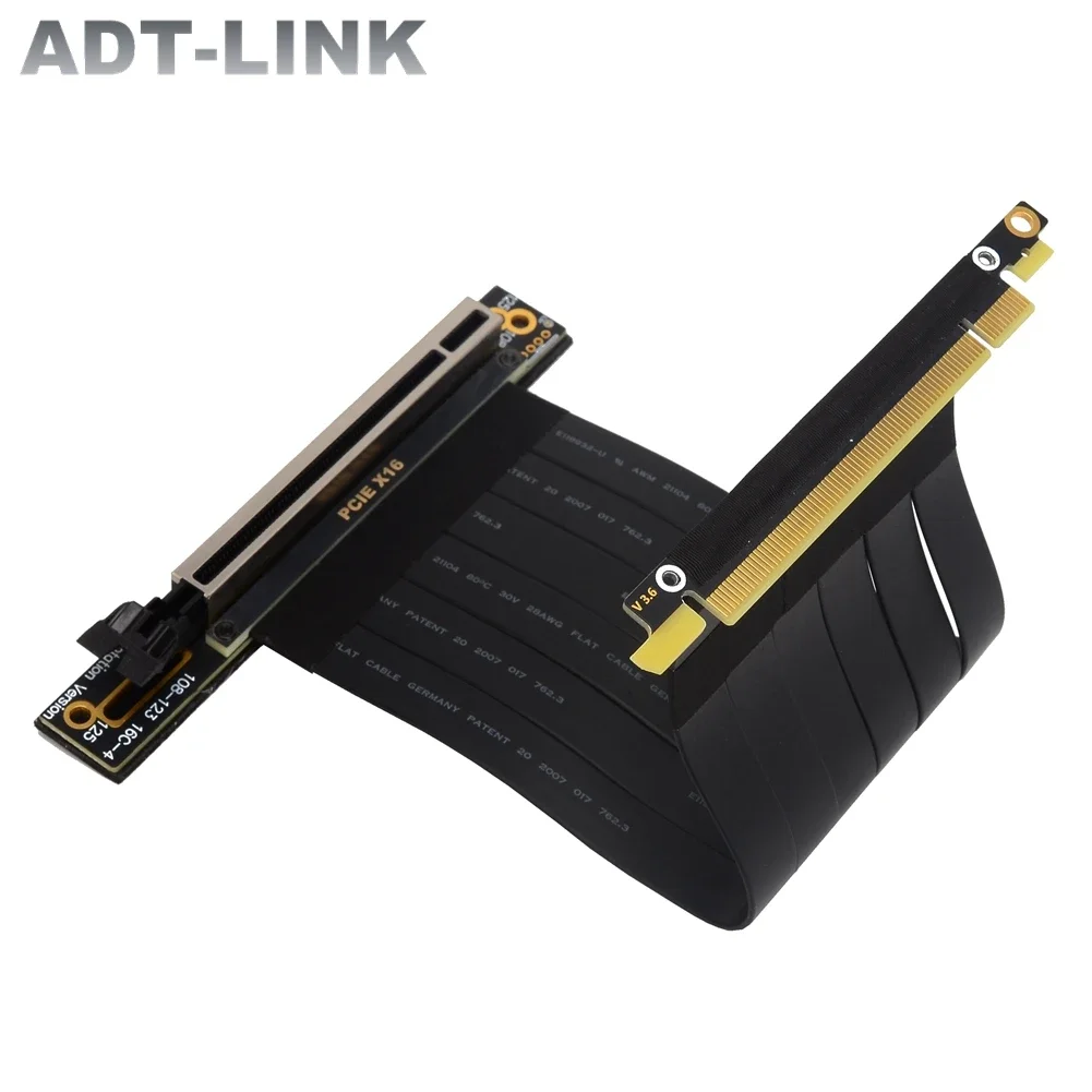 Cabo de Extensão para Gpu Gráfica Vertical Duplo Angular de 90 Graus Extensor Riser Pcie 3.0×16 a X16 Pci Express 3.0 16x