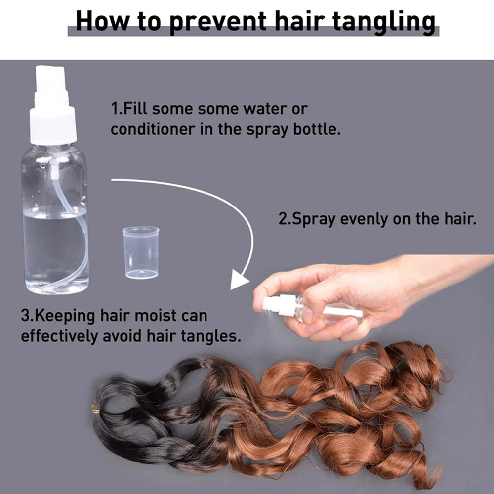 French Curly Braiding Hair Synthetic Curly Crochet Braiding Hair Extensions Pre Stretched Loose Wavy Crochet Hair for BlackWomen 5