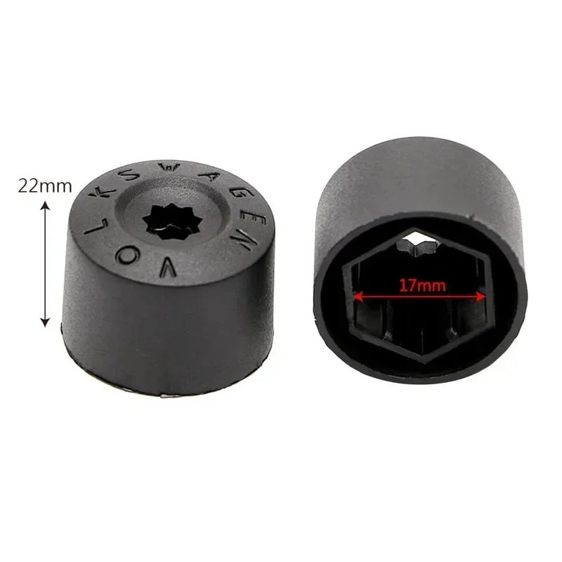 Car Wheel Cover Hub Nut Bolt Covers Cap 17mm 20Pcs For Volkswagen VW Golf MK4
