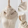 RICYGVM Collar One Piece Knit Woolen Hat Fashion Balaclava Hats Couple Winter Warm Neck Ear Protection Cap Scarf Hooded Beanies 1