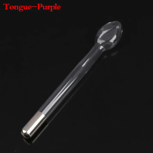 Purple High Frequency Electrodes Glass Tube Facial Body Electrotherapy