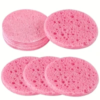 10PCS Compress Face Wash Puff Natural Wood Pulp Sponge Face Wash Puff Foaming Face Puff Cosmetic Puff Face Cleansing Sponge 1