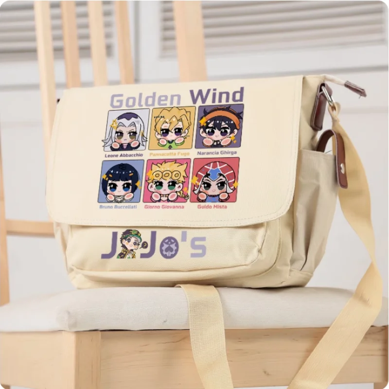 

Anime JOJOs Bizarre Adventure Golden Wind Cartoon Bag Unsix Fashion Leisure Teenagers Crossbody Student Messenger Handbag B735