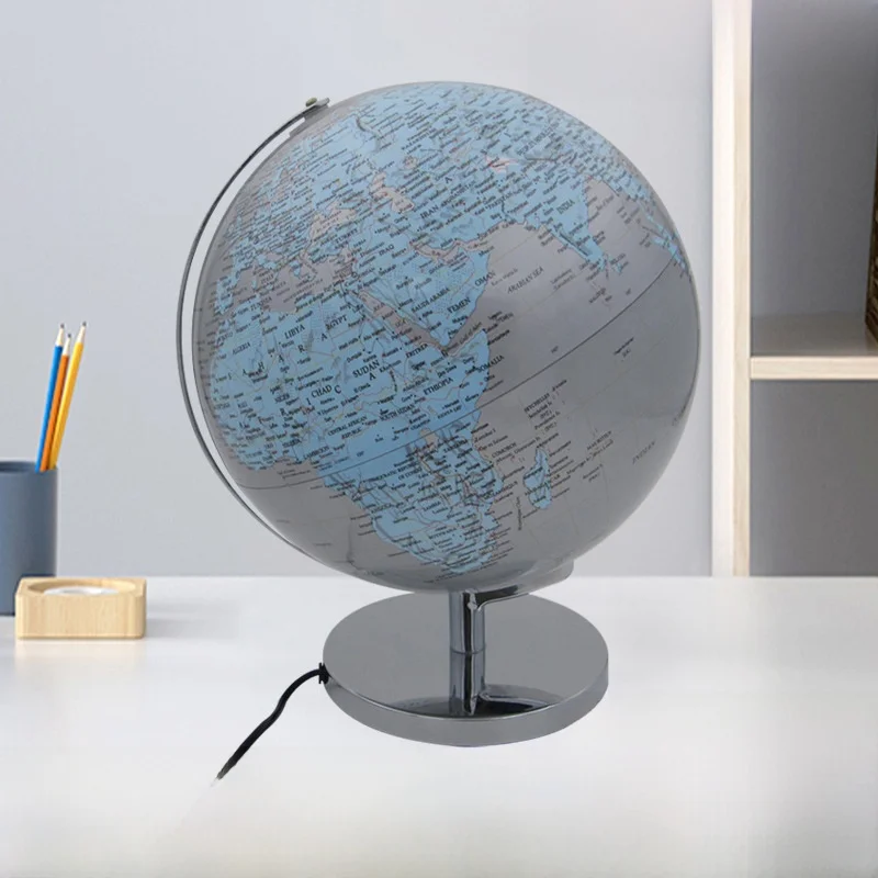 20cm plastic pvc Earth instrument with light HD Earth instrument Universal rotating geography learning product