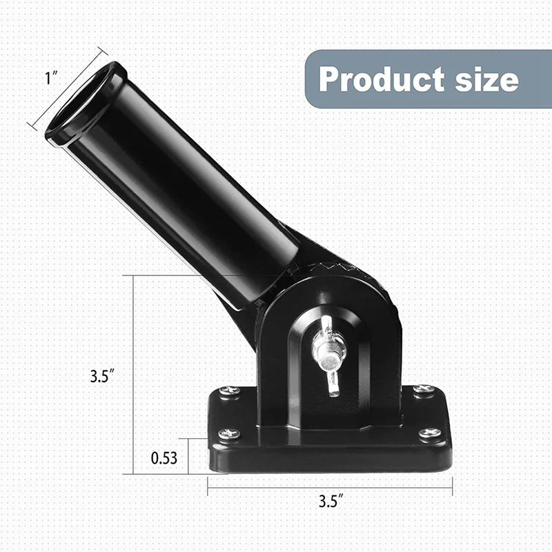Flag Pole Holder Mounting Bracket Adjustable Flagpole Rod Hitch Bracket Multi-Position Flag Pole Mounting