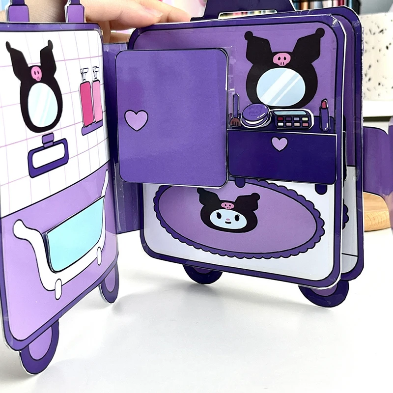

Cartoon Sanrio Kuromi Quiet Book My Melody Handmade DIY Children's Toys Development Hands On Ability Girl's Birthday Gift