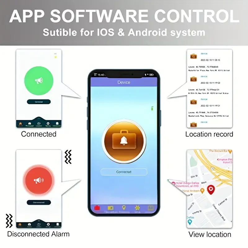Smart Leather Wallet Android ISO Locator Finder Wallet Purse Air Tag Android Card Holder Tracking GPS Tracker for Gift New Gift