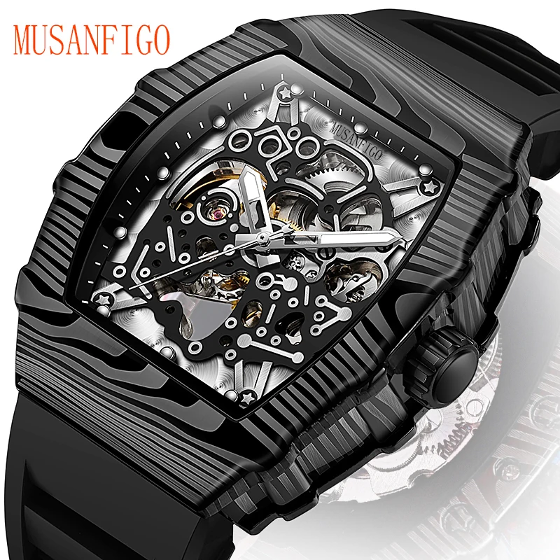 MUSANFIGO New Men's Fully Automatic Mechanical Watch Fashion Trend Sports Watch Night Glow Waterproof Watch