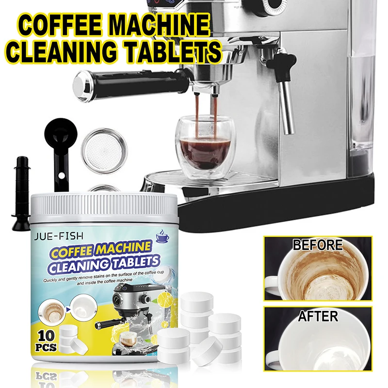 

10pcs Coffee Machine Cleaning Tablet Universal Concentrate Cleaning Effervescent Tablet Descaling Descaling Agent