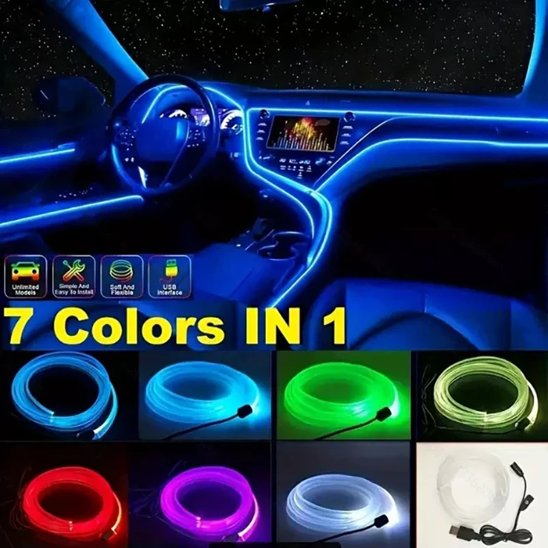 รูปสินค้า ไฟ LED ตกแต่งภายในรถ แสงสี RGB ปรับได้