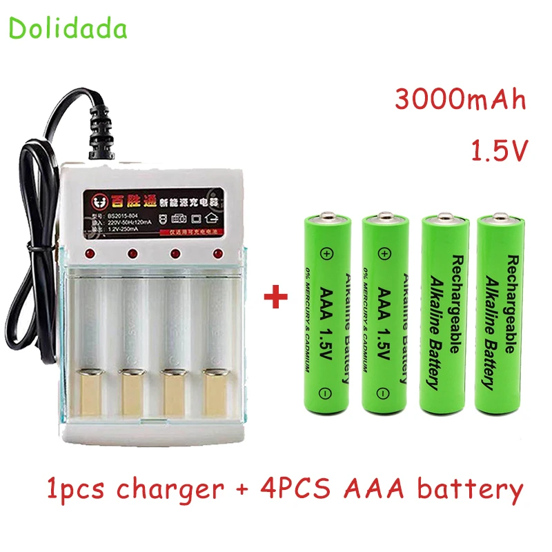 1.5v AAA Battery 3000mah Rechargeable Battery Ni mh 1.5 V Alkaline Batteries For Torch Clocks