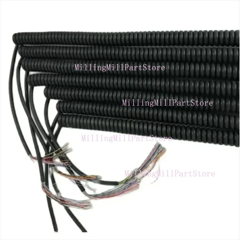 1pc 12 15 16 17 18 19 21 Cores Spring Spiral Cable Coiled Cable for CNC Handheld Encoder Manual Pulse Generator MPG