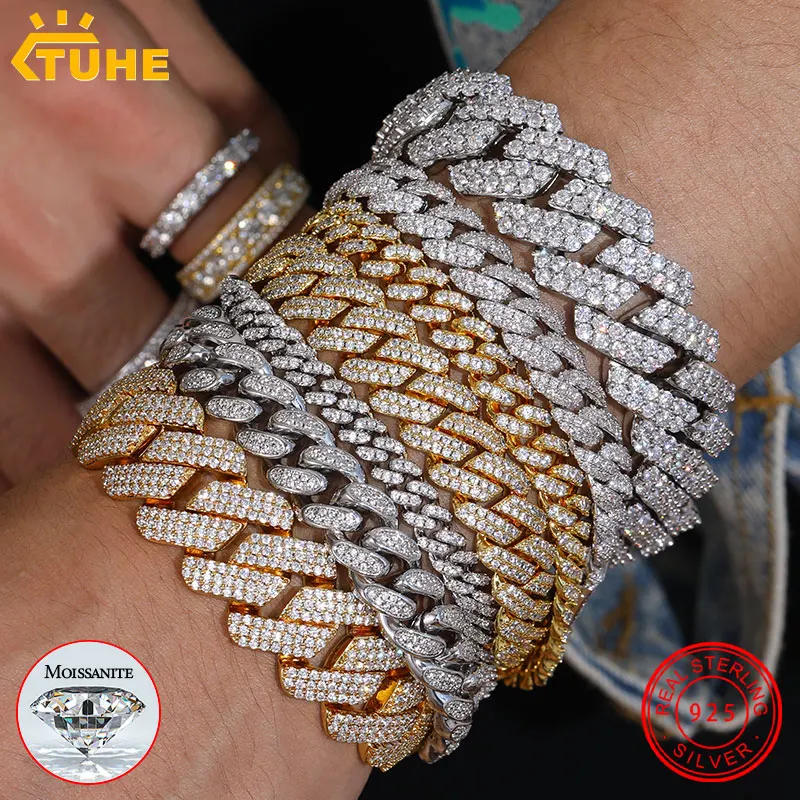 Real Diamonds Round Iced Out Cuban Link Natural Diamond Bracelet at Rs  131022 in Mumbai