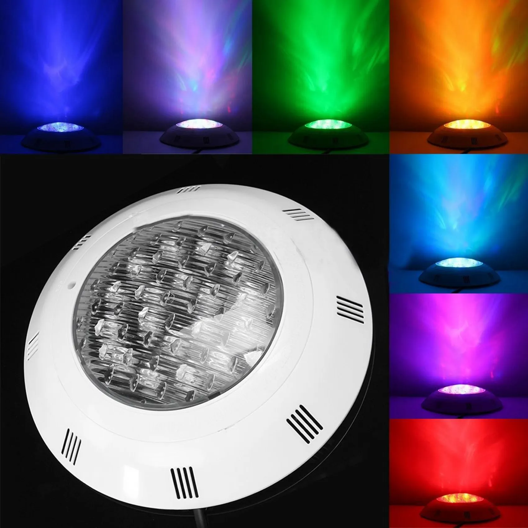 OLTRE-4X 7색 24V 18W LED RGB 수중 수영장 밝은 조명/리모컨