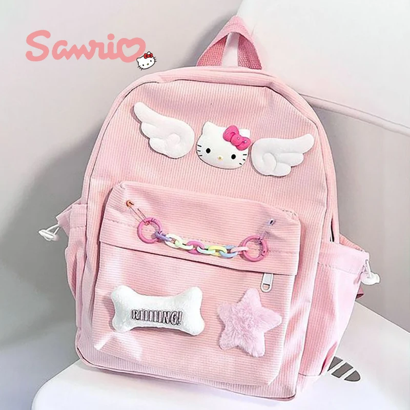 

2023 New Sanrio Anime Can Hello Kitty Girls, High School Backpacks, Student Stationery Storage, Large Capacity Backpacks